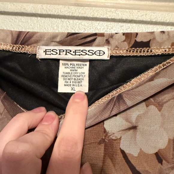 Vintage brown floral skirt - Picture 2 of 2